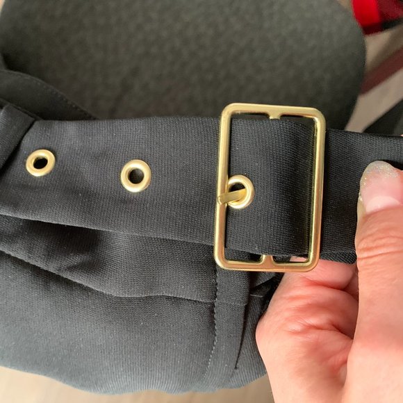 ❣️ SOLD | Belted Cropped Palazzo Pants, Black - Picture 4 of 4